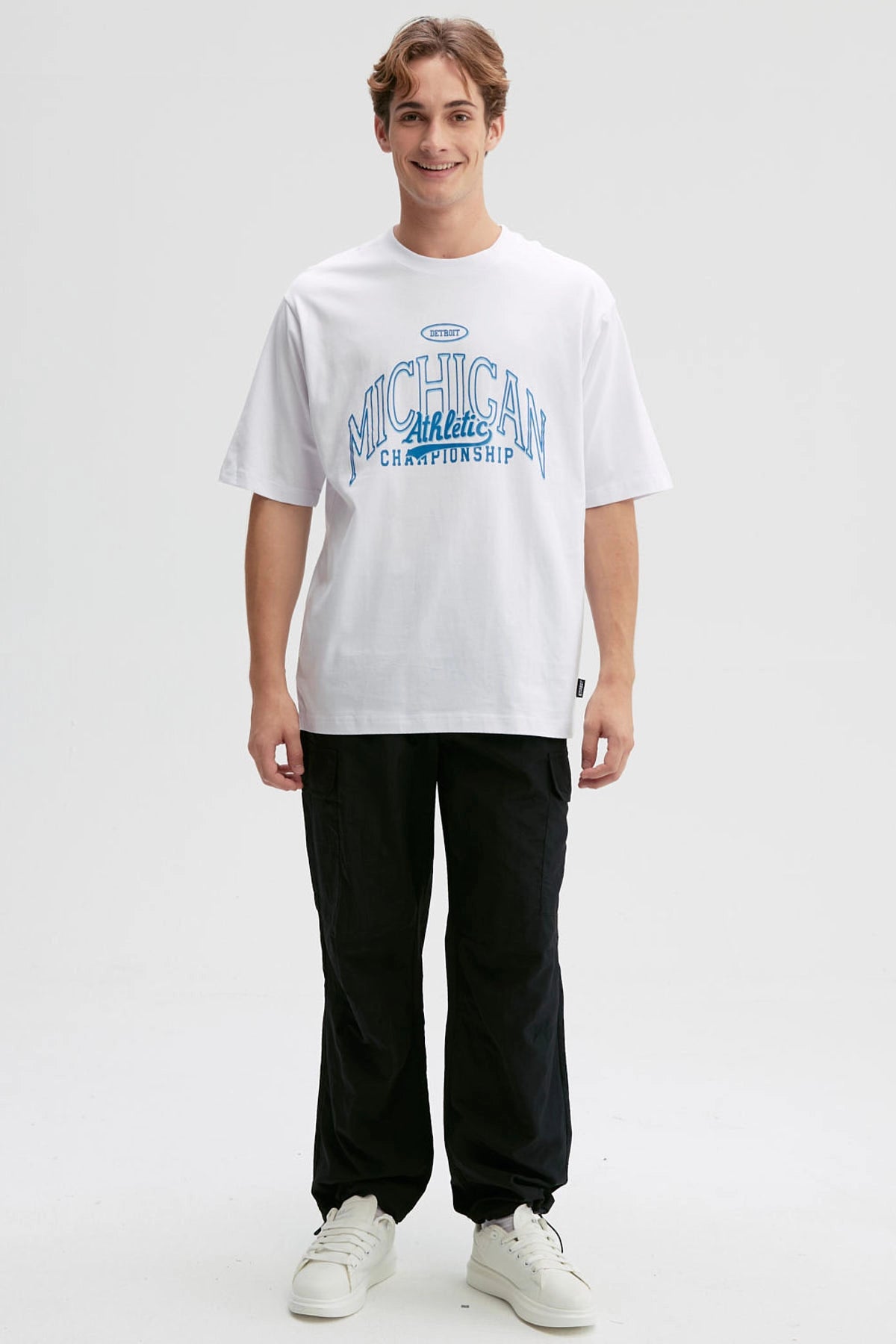 Polera Hombre Print Central Blanco