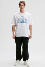 Polera Hombre Print Central Blanco
