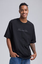 Polera Hombre Corte Negro