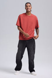 Polera Hombre Loose Fit Ocre