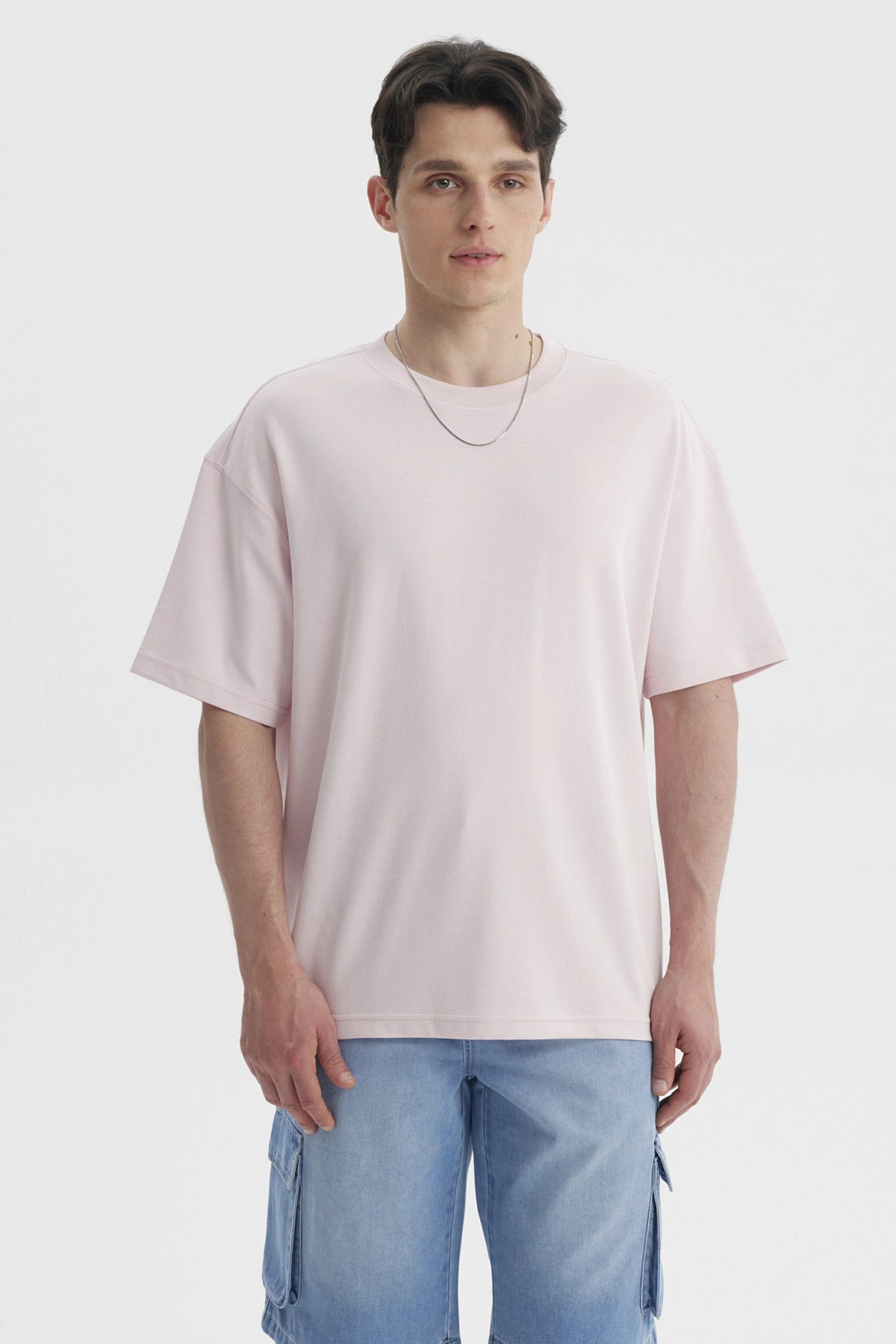 Polera Hombre Loose Fit Rosado