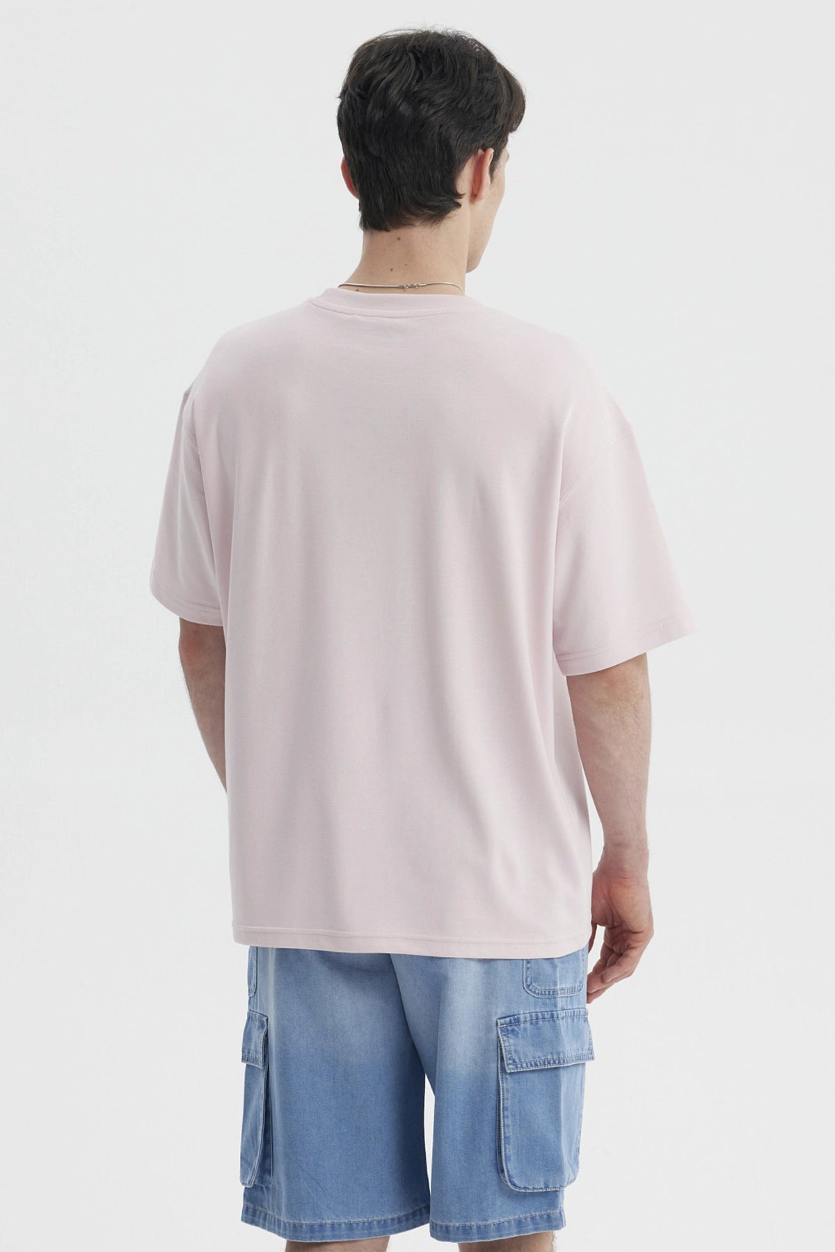 Polera Hombre Loose Fit Rosado