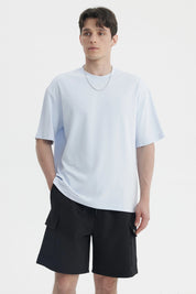 Polera Hombre Loose Fit Celeste Claro