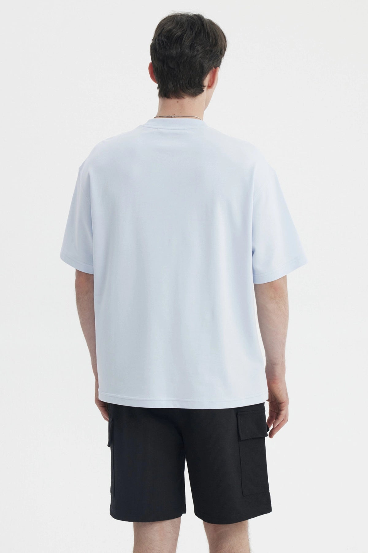 Polera Hombre Loose Fit Celeste Claro