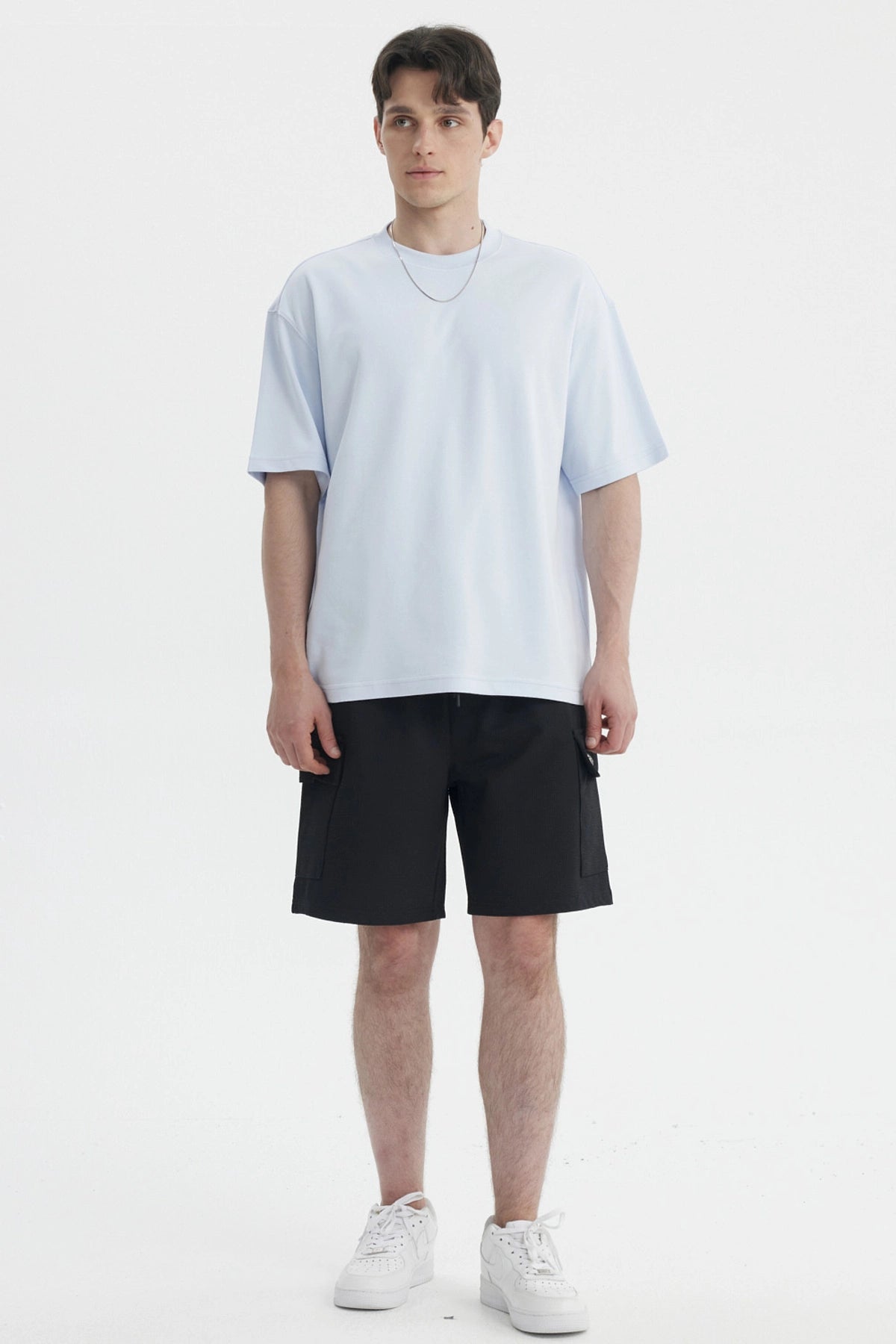 Polera Hombre Loose Fit Celeste Claro