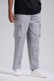 Pantalón Hombre Cargo Taslan Gris