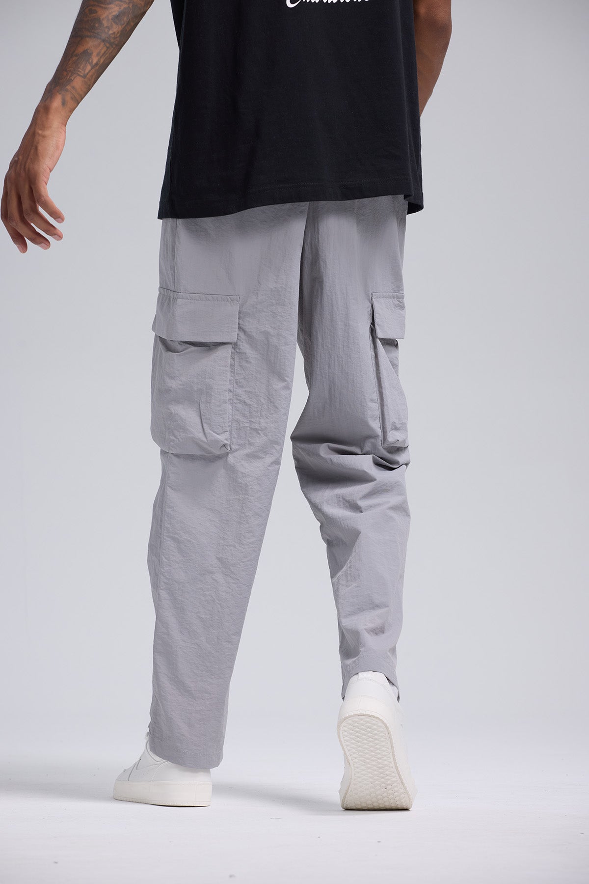 Pantalón Hombre Cargo Taslan Gris