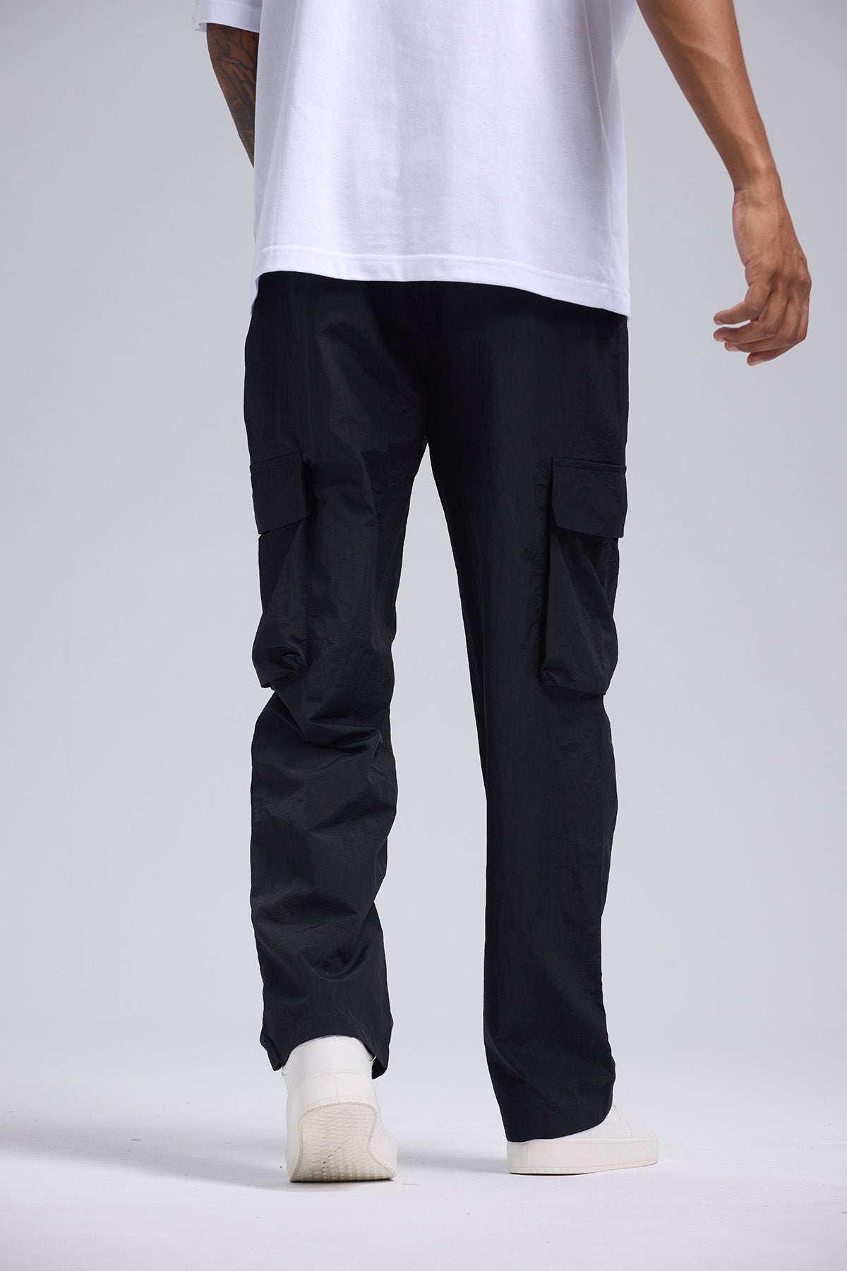 Pantalón Hombre Cargo Taslan Negro