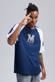 Polera Hombre Manga Contratono Azul Claro