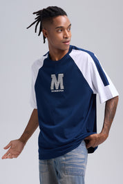 Polera Hombre Manga Contratono Azul Claro