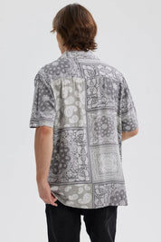 Camisa Hombre Full Rapport Banda Gris