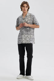Camisa Hombre Full Rapport Banda Gris