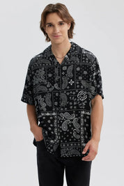 Camisa Hombre Full Rapport Banda Negro