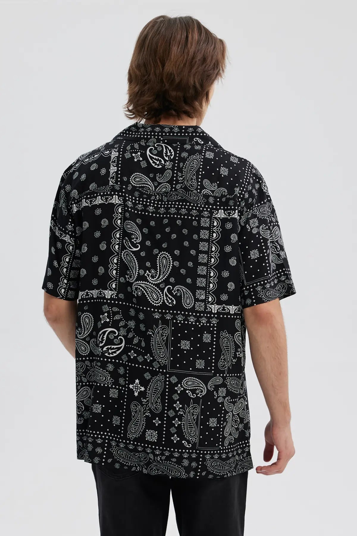 Camisa Hombre Full Rapport Banda Negro