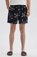 Short de Baño Hombre Full Print Negro
