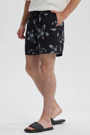 Short de Baño Hombre Full Print Negro