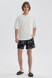 Short de Baño Hombre Full Print Negro