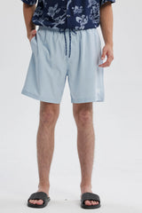 Short de Baño Hombre Liso Celeste