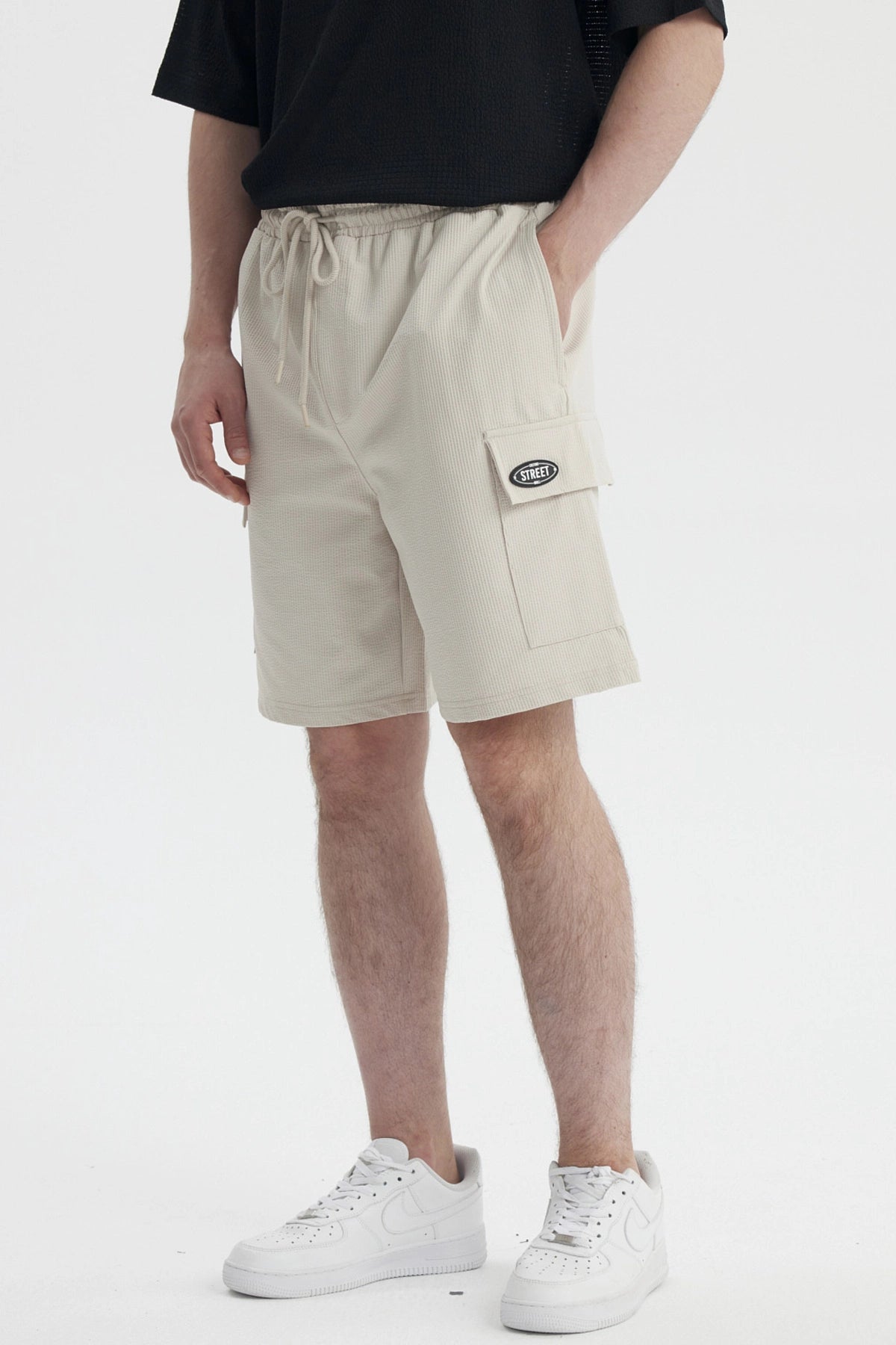 Bermuda Hombre Textura Beige