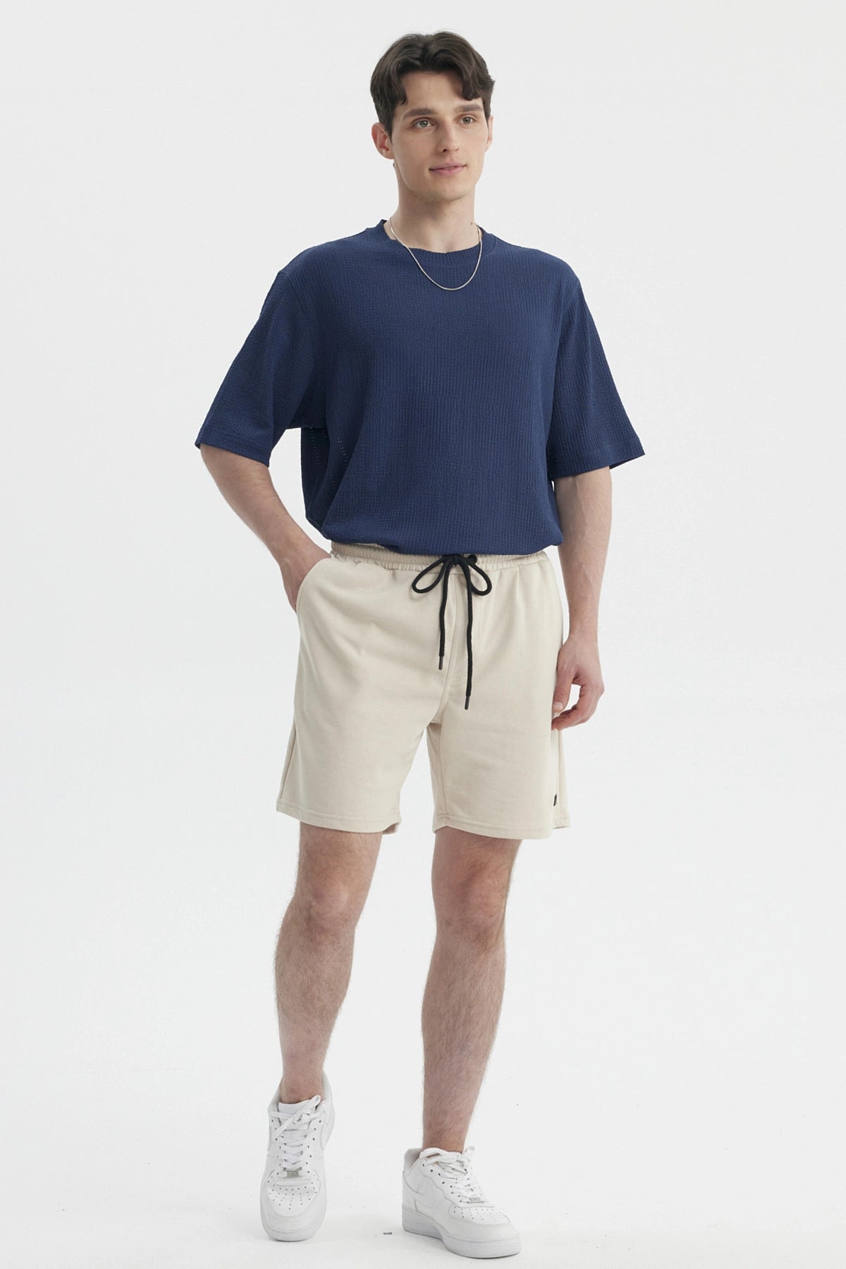 Bermuda Hombre Franela Rider Beige