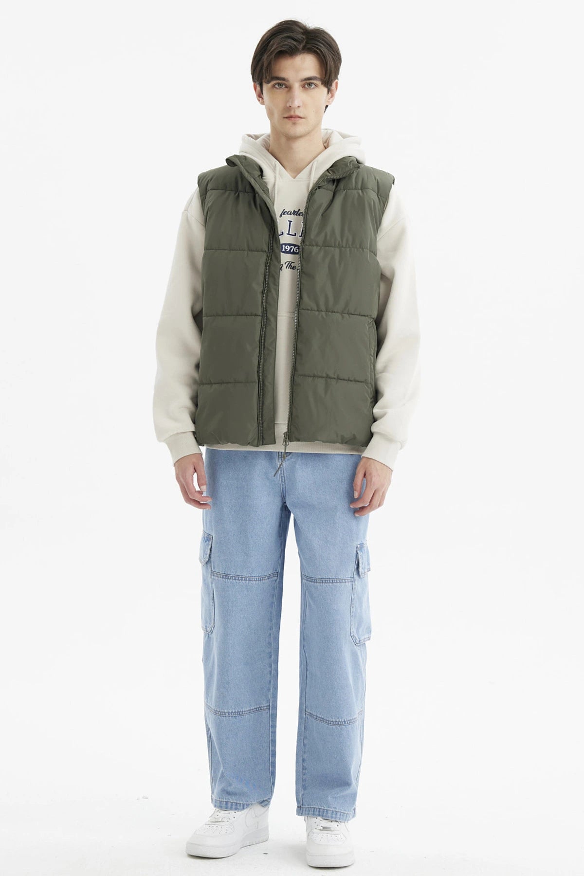 Parka Hombre Puffa Lisa Verde Militar