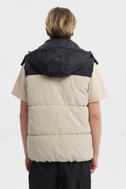 Parka Hombre Puffa Bicolor Beige