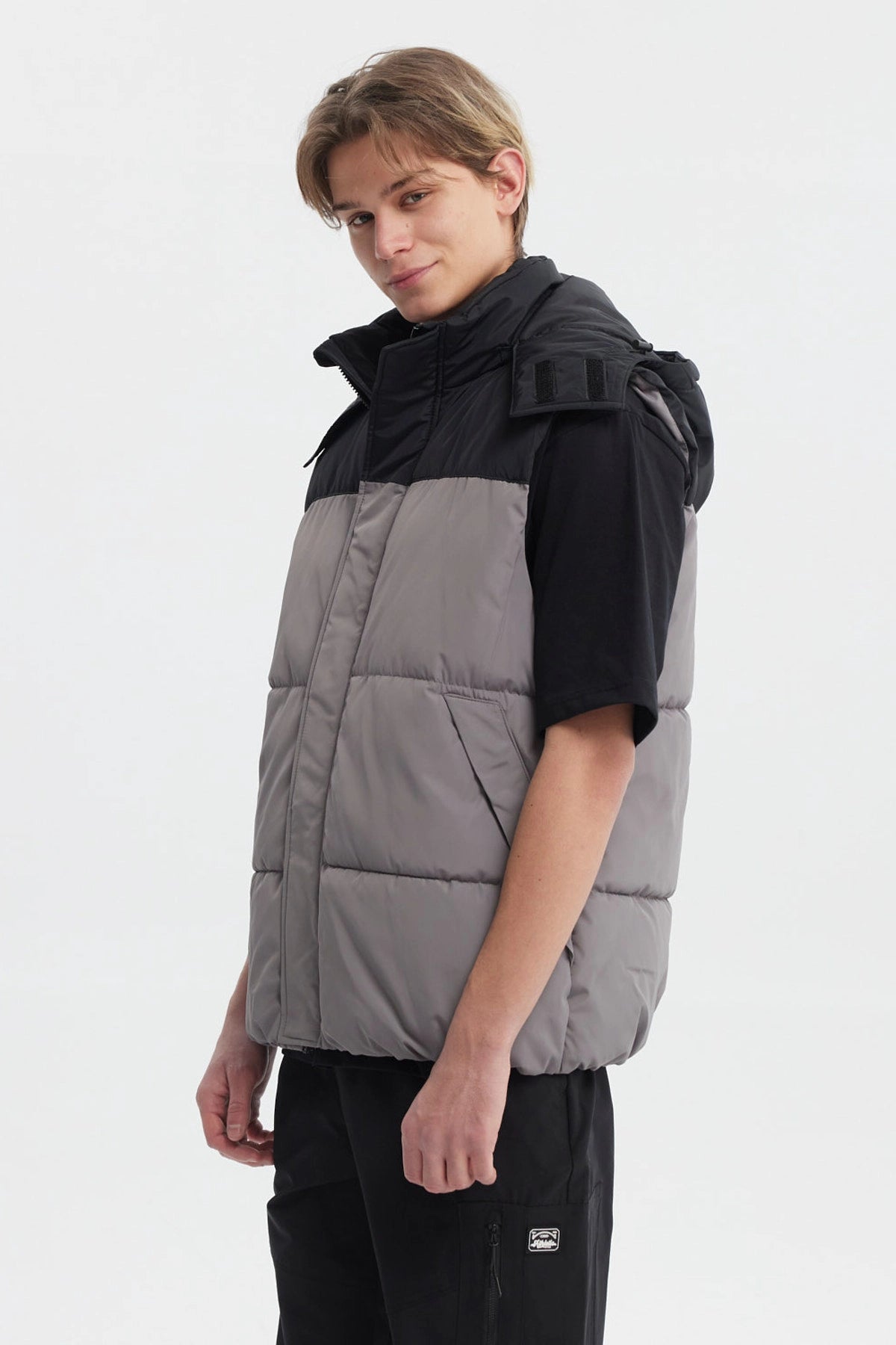 Parka Hombre Puffa Bicolor Negro