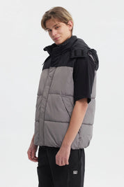 Parka Hombre Puffa Bicolor Negro