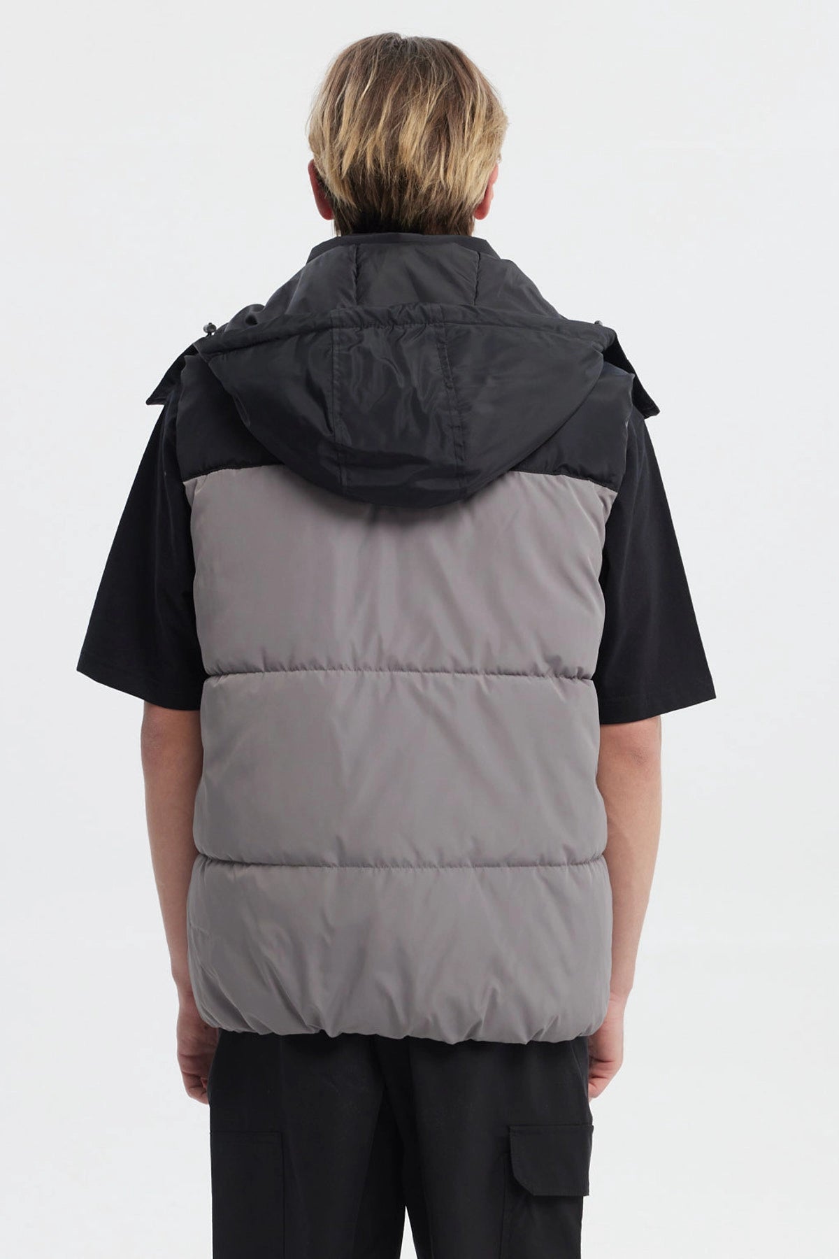 Parka Hombre Puffa Bicolor Negro