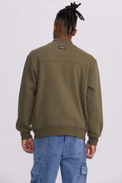 Polerón Hombre Bomber Verde Olivo