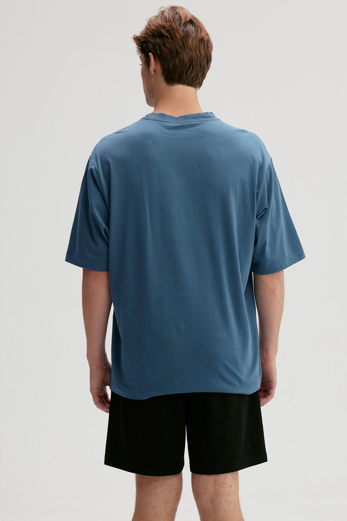 Polera Hombre Print Azul Piedra