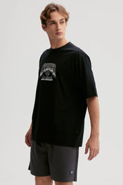 Polera Hombre Print Negro