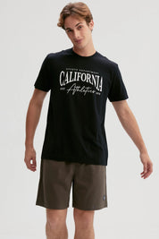 Polera Hombre Print Posicional Negro