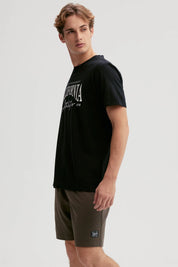 Polera Hombre Print Posicional Negro