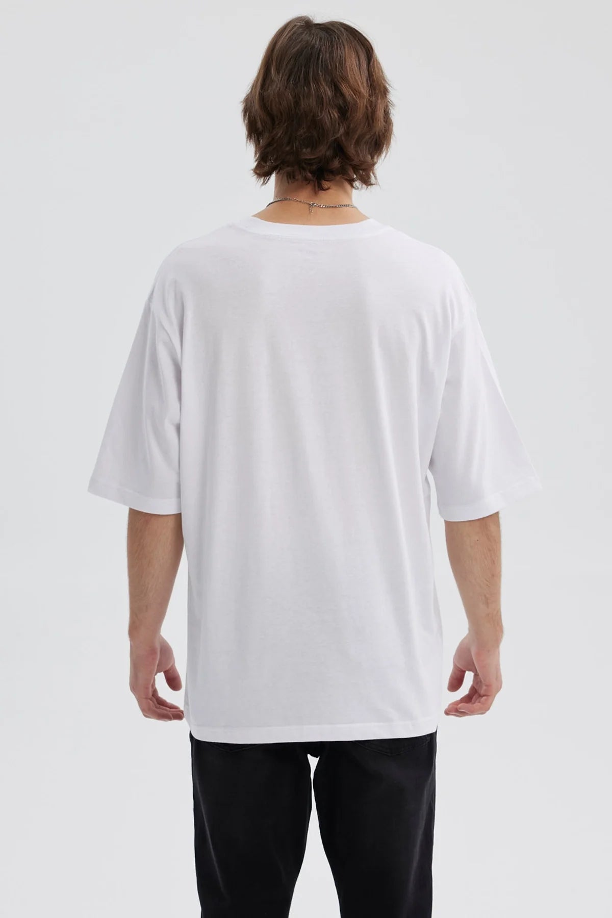 Polera Hombre Estampado Blanco