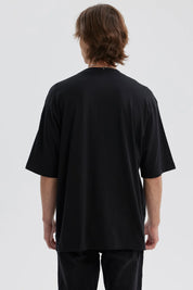 Polera Hombre Estampado Negro