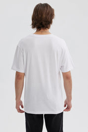 Polera Hombre Estampado Blanco