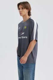 Polera Hombre Print Gris Oscuro