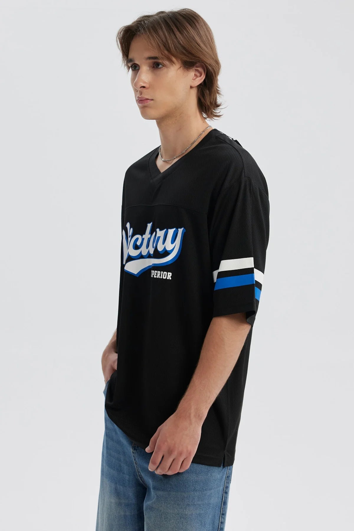 Polera Hombre Print Negro