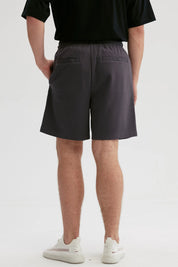 Bermuda Hombre Textura Con Bolsillo Marengo