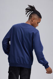 Polerón Hombre Liso Azul Marino