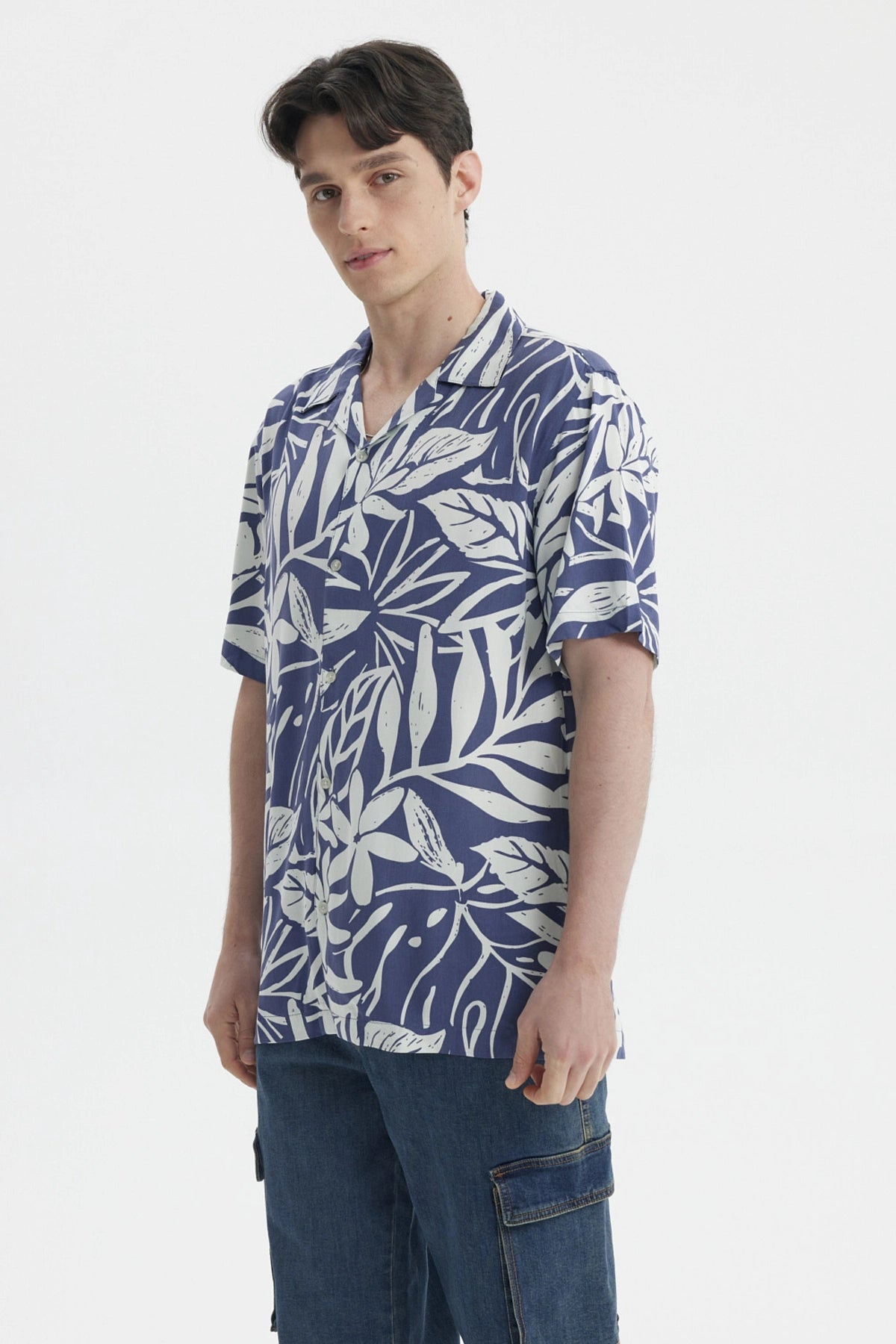 Camisa Hombre Full Rapport Azul Piedra