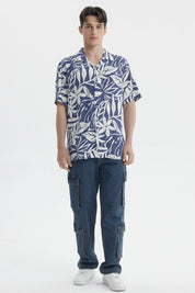 Camisa Hombre Full Rapport Azul Piedra