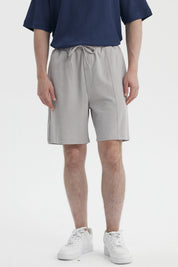 Bermuda Hombre Lisa Pretina Elasticada Gris