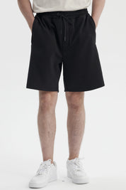 Bermuda Hombre Bolsillo Trasero Negro