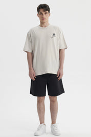 Bermuda Hombre Bolsillo Trasero Negro