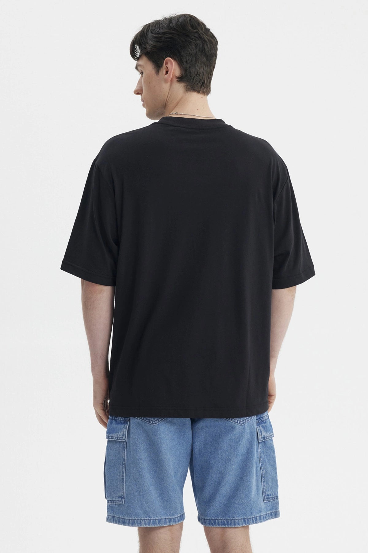 Polera Hombre Estampado Negro