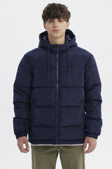 Parka Hombre Básica Lisa Azul Marino