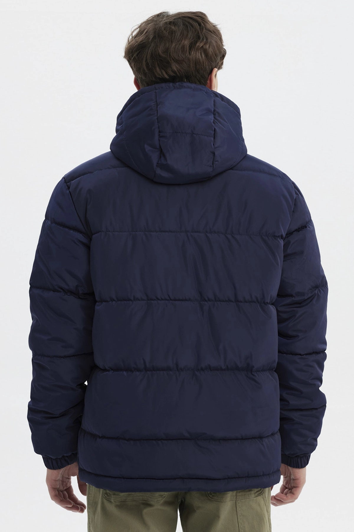 Parka Hombre Básica Lisa Azul Marino