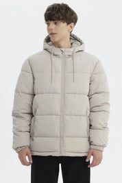 Parka Hombre Básica Lisa Beige